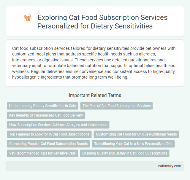 Exploring Cat Food Subscription Services Personalized for Dietary Sensitivities