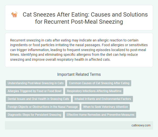 Cat Sneezes After Eating: Causes and Solutions for Recurrent Post-Meal Sneezing