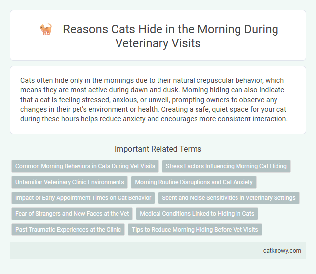 Reasons Cats Hide in the Morning During Veterinary Visits