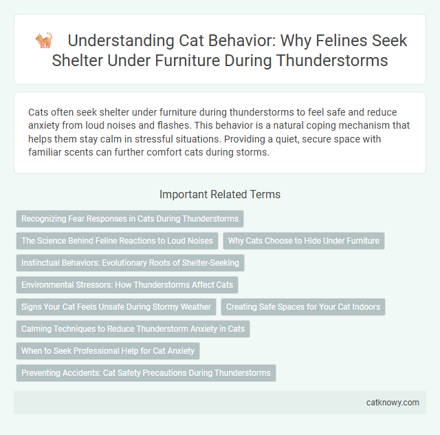 Understanding Cat Behavior: Why Felines Seek Shelter Under Furniture During Thunderstorms