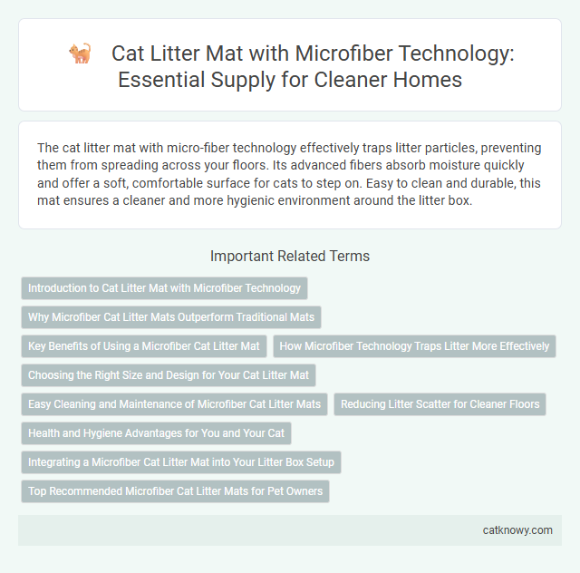Cat Litter Mat with Microfiber Technology: Essential Supply for Cleaner Homes