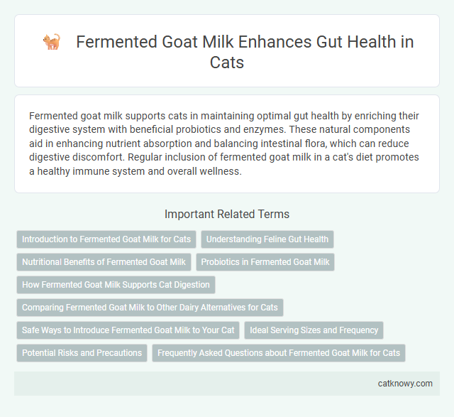 Fermented Goat Milk Enhances Gut Health in Cats