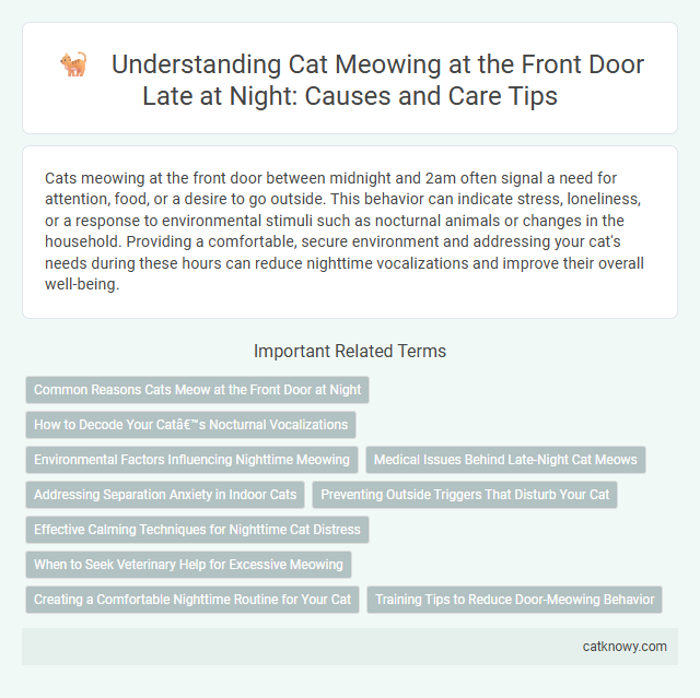 Understanding Cat Meowing at the Front Door Late at Night: Causes and Care Tips