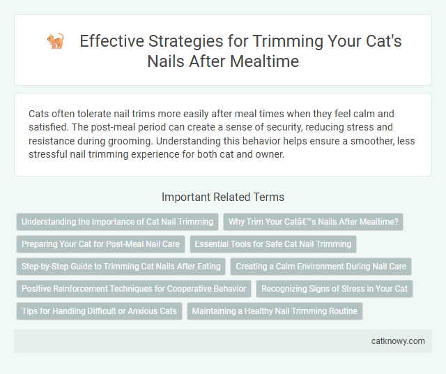 Effective Strategies for Trimming Your Cat's Nails After Mealtime