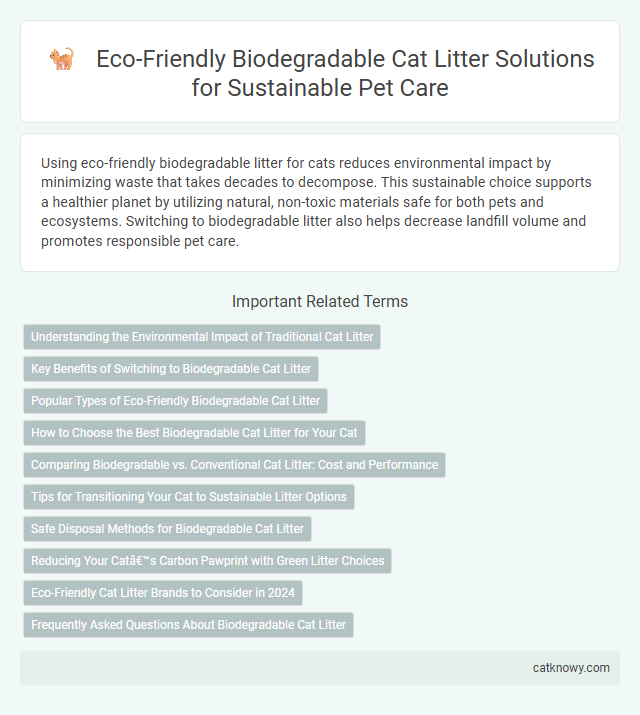 Eco-Friendly Biodegradable Cat Litter Solutions for Sustainable Pet Care