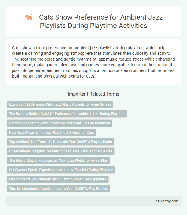 Cats Show Preference for Ambient Jazz Playlists During Playtime Activities