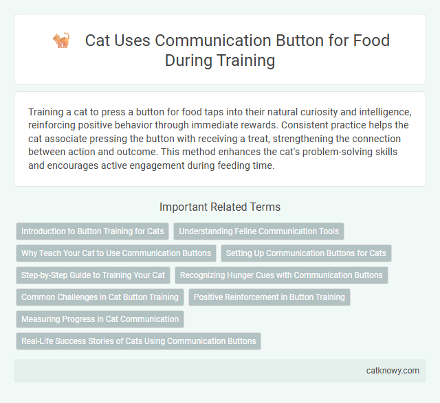 Cat Uses Communication Button for Food During Training