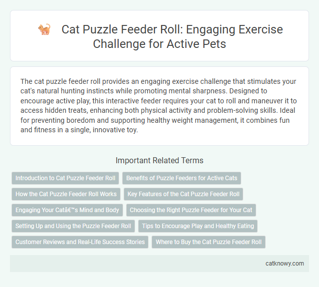Cat Puzzle Feeder Roll: Engaging Exercise Challenge for Active Pets