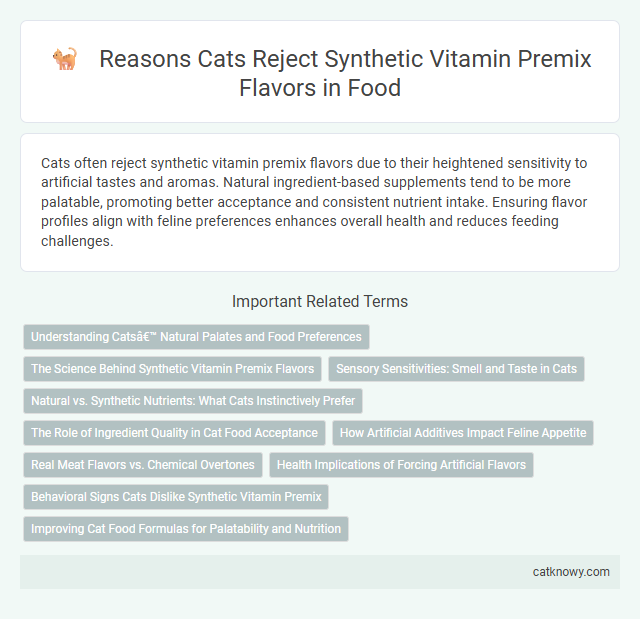 Reasons Cats Reject Synthetic Vitamin Premix Flavors in Food
