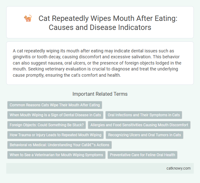 Cat Repeatedly Wipes Mouth After Eating: Causes and Disease Indicators