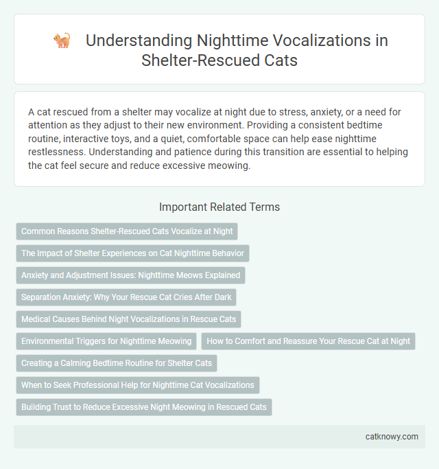 Understanding Nighttime Vocalizations in Shelter-Rescued Cats