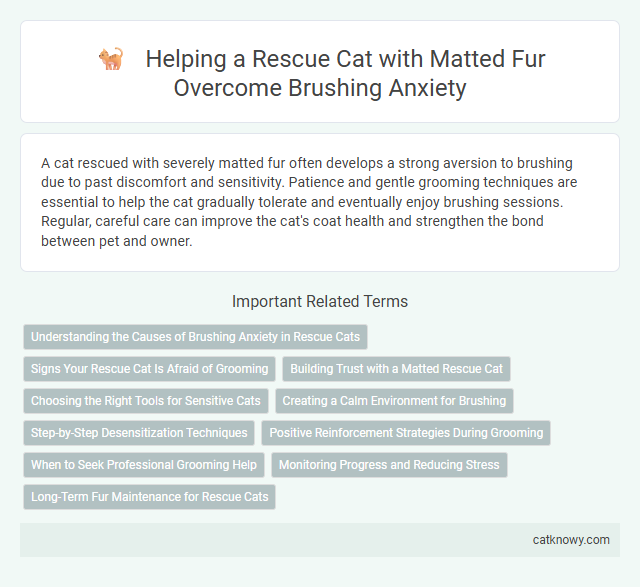 Helping a Rescue Cat with Matted Fur Overcome Brushing Anxiety