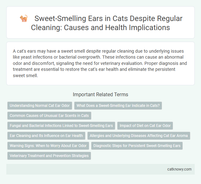 Sweet-Smelling Ears in Cats Despite Regular Cleaning: Causes and Health Implications