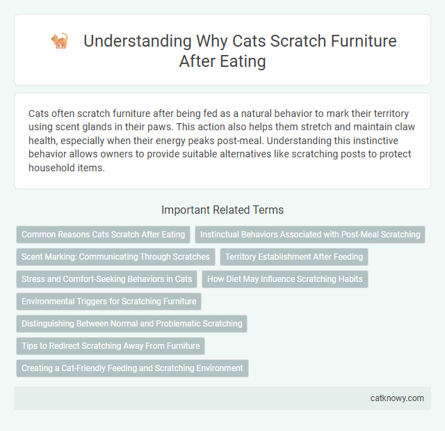Understanding Why Cats Scratch Furniture After Eating