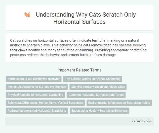 Understanding Why Cats Scratch Only Horizontal Surfaces