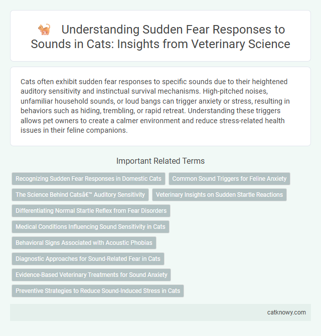 Understanding Sudden Fear Responses to Sounds in Cats: Insights from Veterinary Science