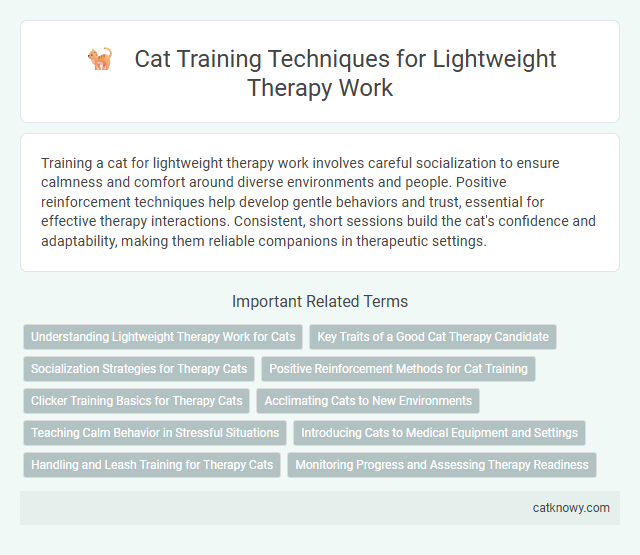 Cat Training Techniques for Lightweight Therapy Work