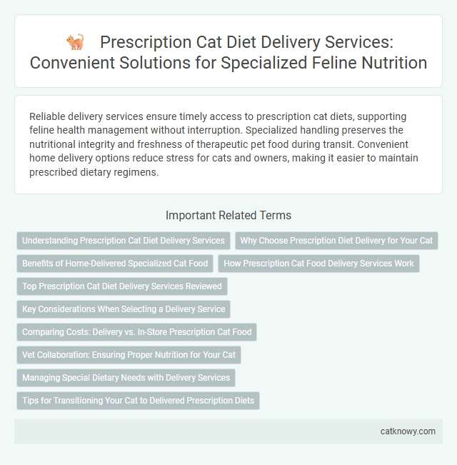 Prescription Cat Diet Delivery Services: Convenient Solutions for Specialized Feline Nutrition