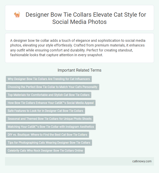 Designer Bow Tie Collars Elevate Cat Style for Social Media Photos
