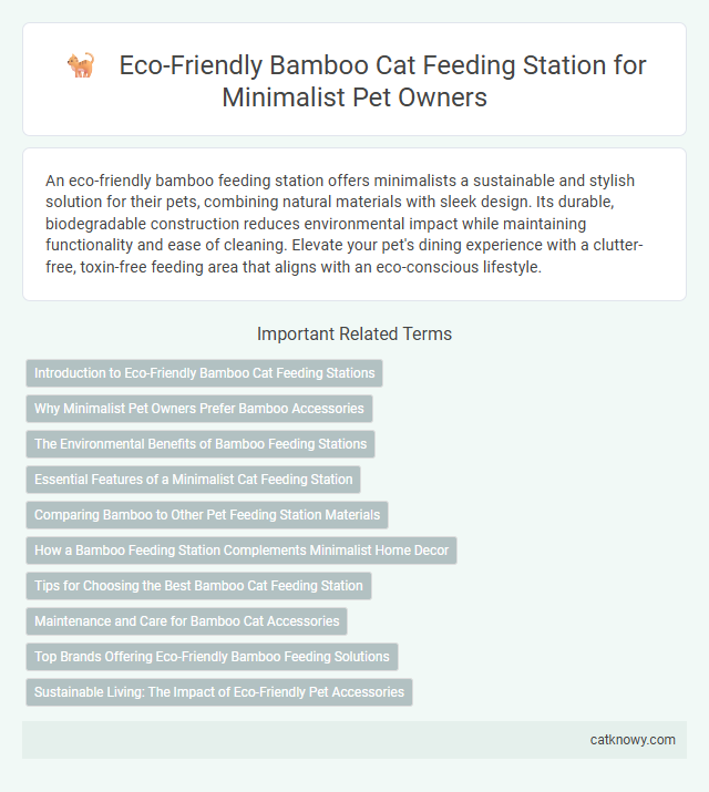Eco-Friendly Bamboo Cat Feeding Station for Minimalist Pet Owners
