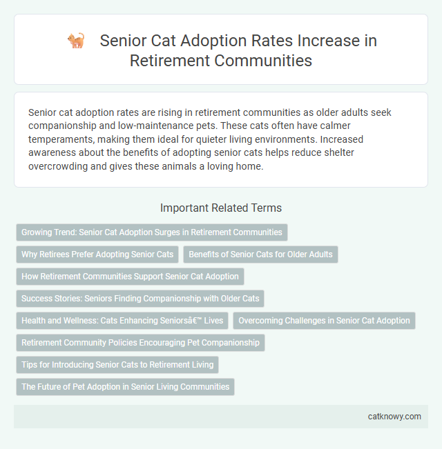 Senior Cat Adoption Rates Increase in Retirement Communities