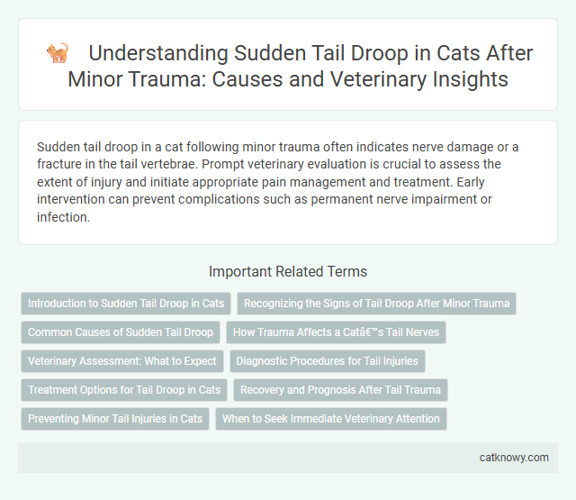 Understanding Sudden Tail Droop in Cats After Minor Trauma: Causes and Veterinary Insights