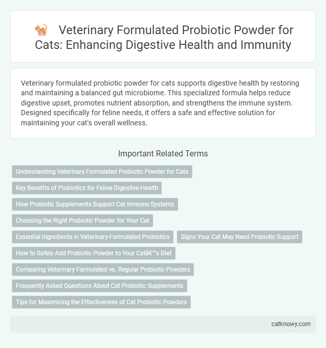 Veterinary Formulated Probiotic Powder for Cats: Enhancing Digestive Health and Immunity