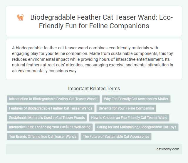 Biodegradable Feather Cat Teaser Wand: Eco-Friendly Fun for Feline Companions