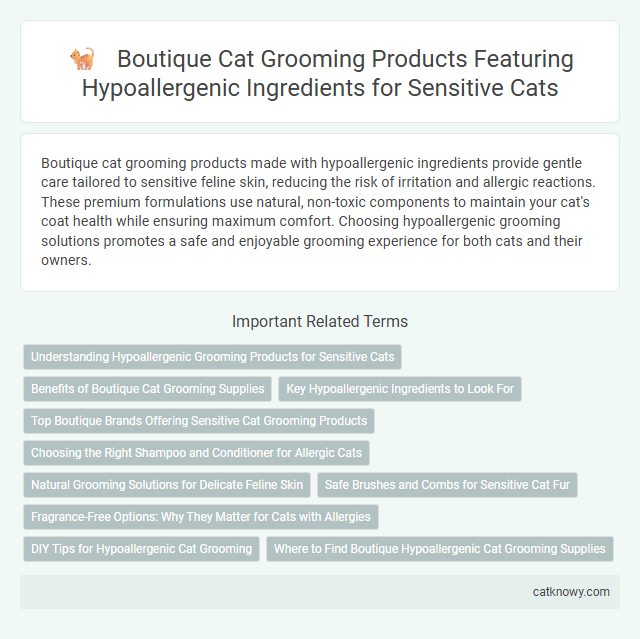 Boutique Cat Grooming Products Featuring Hypoallergenic Ingredients for Sensitive Cats