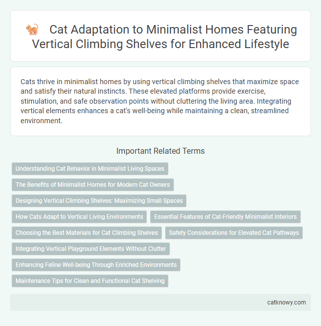 Cat Adaptation to Minimalist Homes Featuring Vertical Climbing Shelves for Enhanced Lifestyle