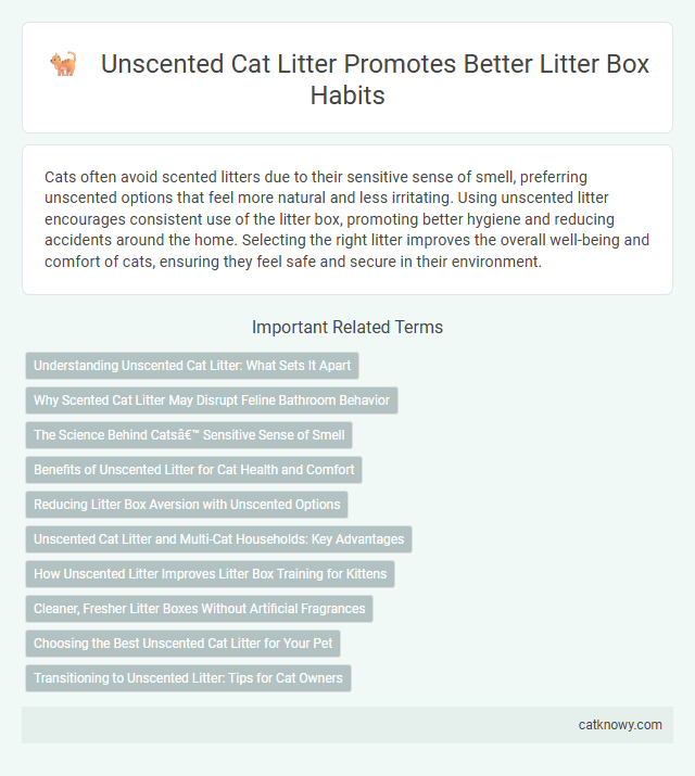Unscented Cat Litter Promotes Better Litter Box Habits