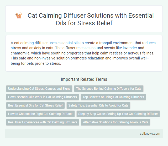 Cat Calming Diffuser Solutions with Essential Oils for Stress Relief