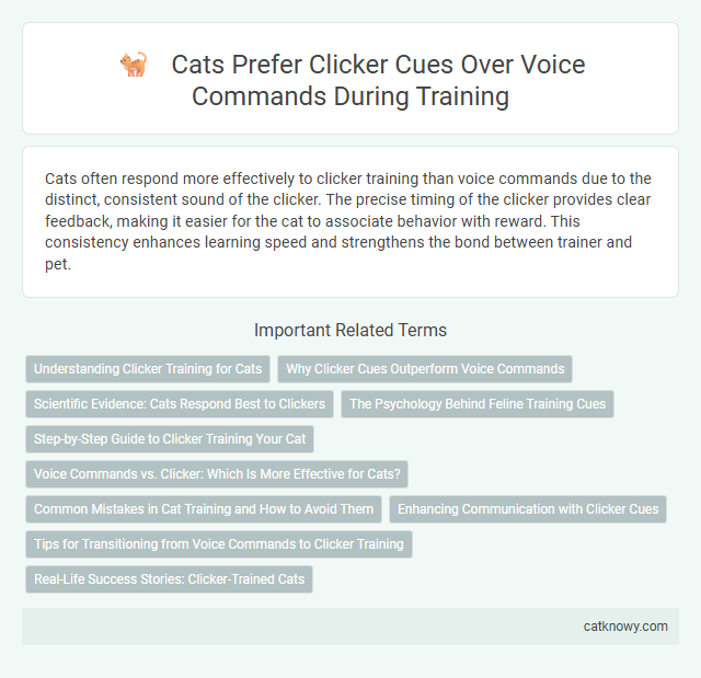 Cats Prefer Clicker Cues Over Voice Commands During Training