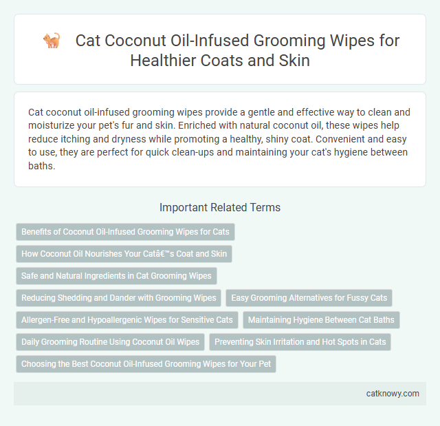 Cat Coconut Oil-Infused Grooming Wipes for Healthier Coats and Skin