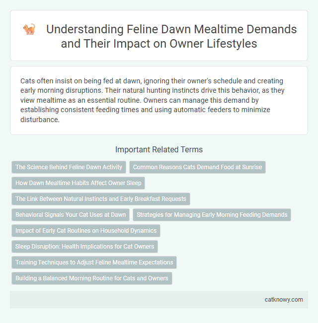 Understanding Feline Dawn Mealtime Demands and Their Impact on Owner Lifestyles