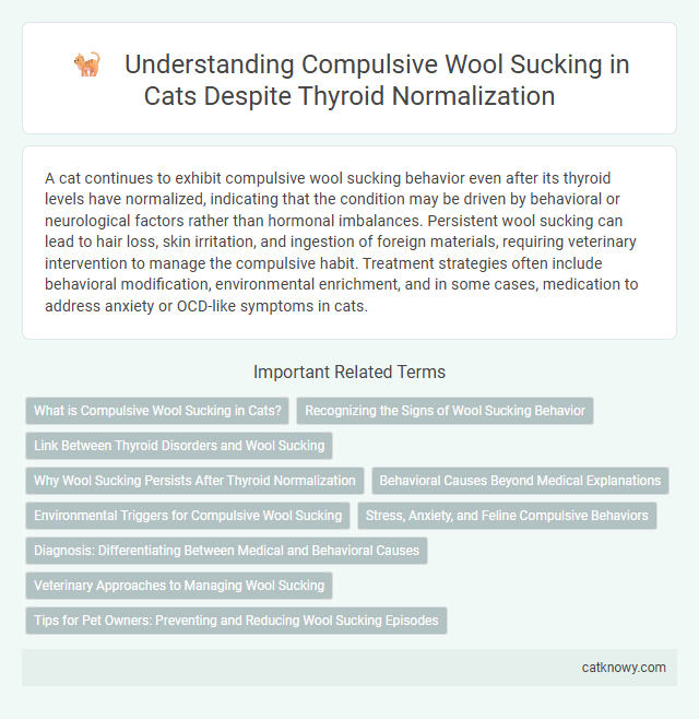Understanding Compulsive Wool Sucking in Cats Despite Thyroid Normalization
