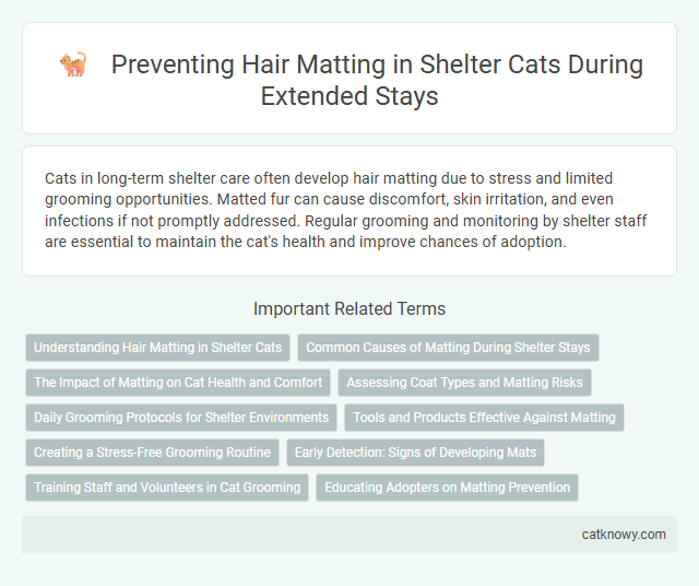 Preventing Hair Matting in Shelter Cats During Extended Stays