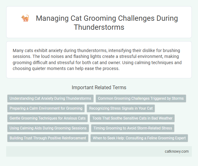 Managing Cat Grooming Challenges During Thunderstorms