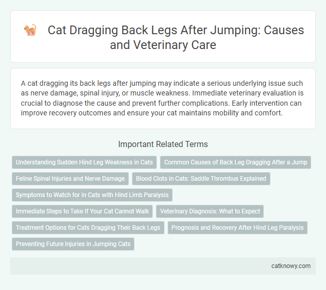 Cat Dragging Back Legs After Jumping: Causes and Veterinary Care