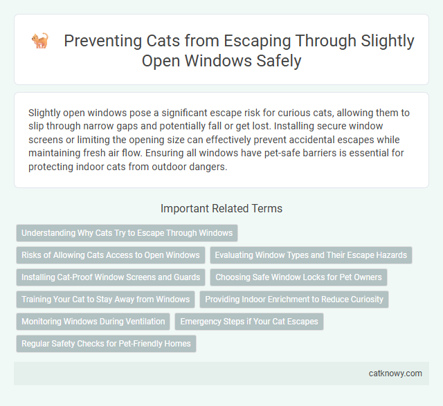 Preventing Cats from Escaping Through Slightly Open Windows Safely