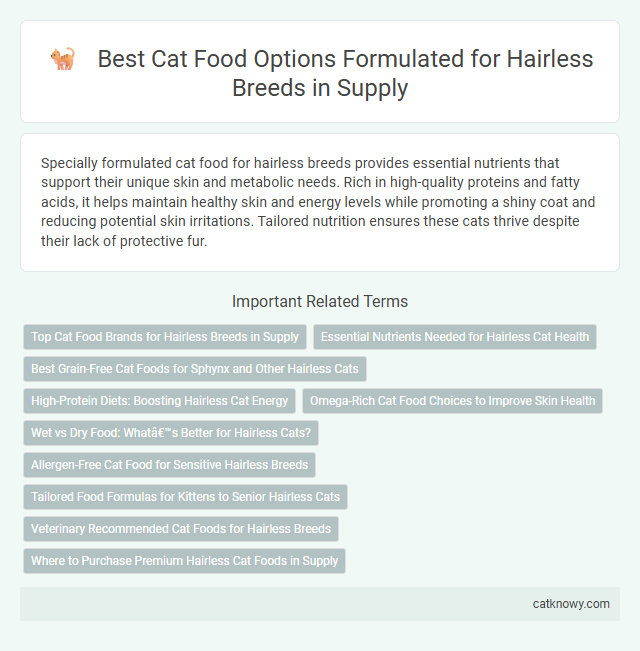 Best Cat Food Options Formulated for Hairless Breeds in Supply