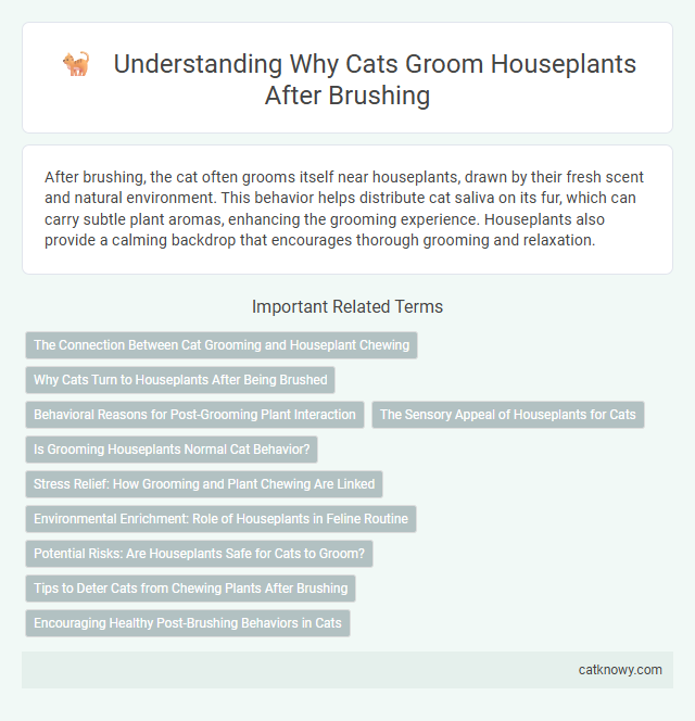Understanding Why Cats Groom Houseplants After Brushing