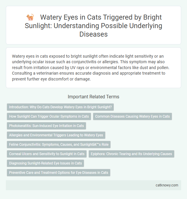 Watery Eyes in Cats Triggered by Bright Sunlight: Understanding Possible Underlying Diseases