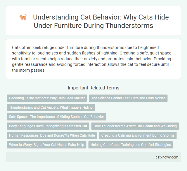 Understanding Cat Behavior: Why Cats Hide Under Furniture During Thunderstorms