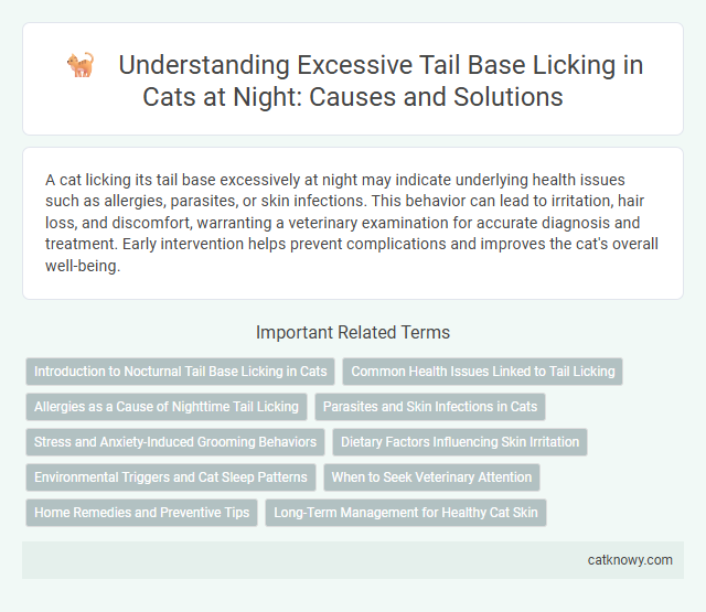 Understanding Excessive Tail Base Licking in Cats at Night: Causes and Solutions