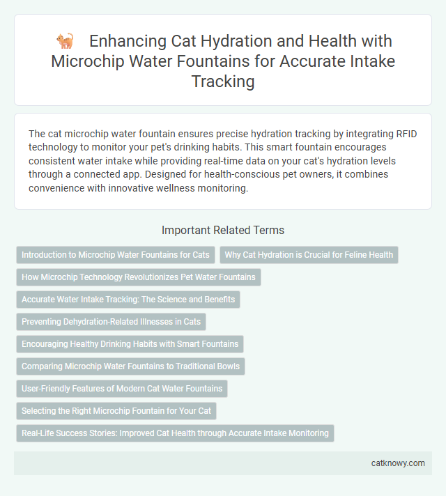 Enhancing Cat Hydration and Health with Microchip Water Fountains for Accurate Intake Tracking