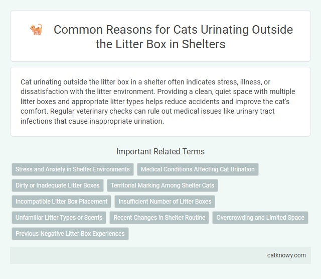 Common Reasons for Cats Urinating Outside the Litter Box in Shelters