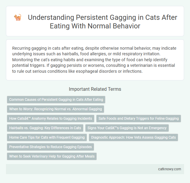 Understanding Persistent Gagging in Cats After Eating With Normal Behavior