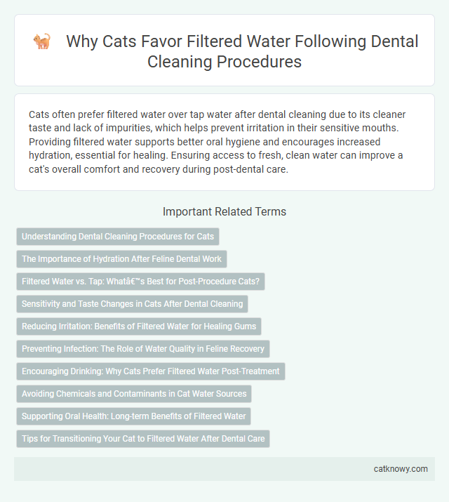 Why Cats Favor Filtered Water Following Dental Cleaning Procedures