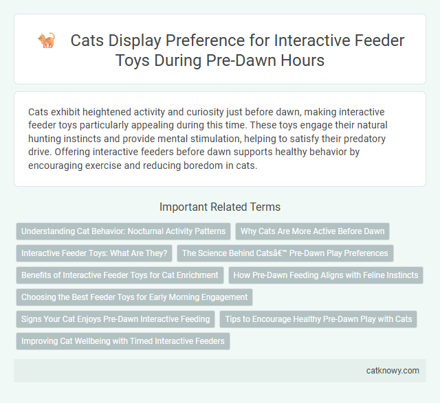 Cats Display Preference for Interactive Feeder Toys During Pre-Dawn Hours